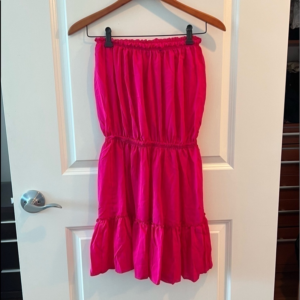 Juniper Blu Hot Pink Strapless Dress NWT Size S - Picture 4 of 10